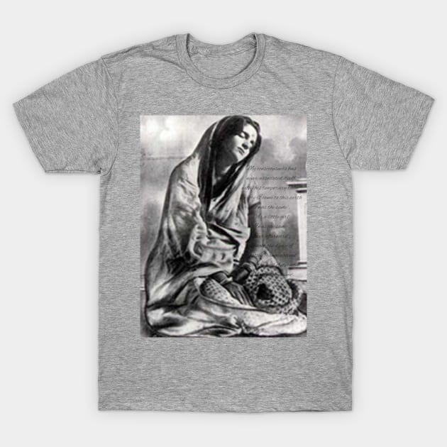 My consciousness has never associated itself with this temporary body | Anandamayi Ma T-Shirt by LivingWellness